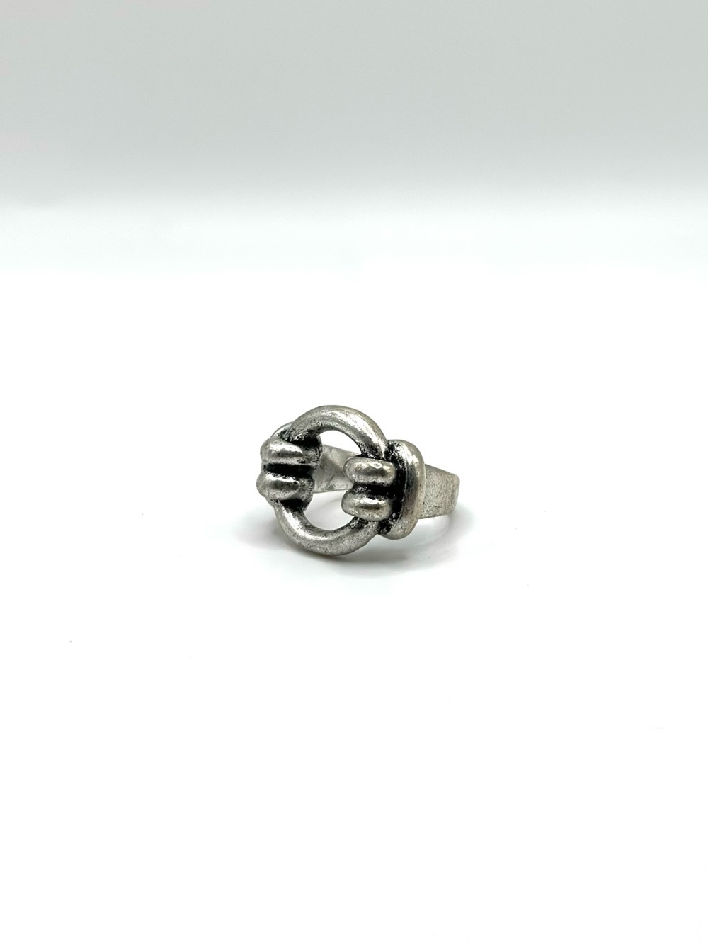 Silver Tone Knot Ring